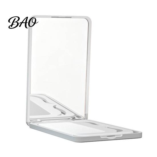 Handheld Cosmetic Mirror Portable Folding Makeup with Comb, Compact Travel Mirror, Pocket Small Size & Hair Detangling Comb for Women Girls