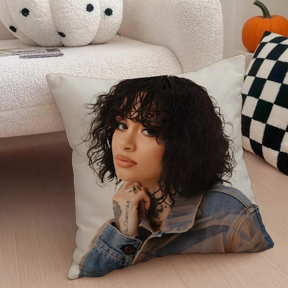 American Singer K-Kehlani Ashley Parrish Cushion Cover Throw Pillow Cover Hidden Button Durable Polyester Chair Cushion