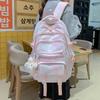 Schoolbag Schoolbag Girl Ins Simple Fashion Korean Version Contrasting Color Star Printed Backpack Junior High School Student Backpack