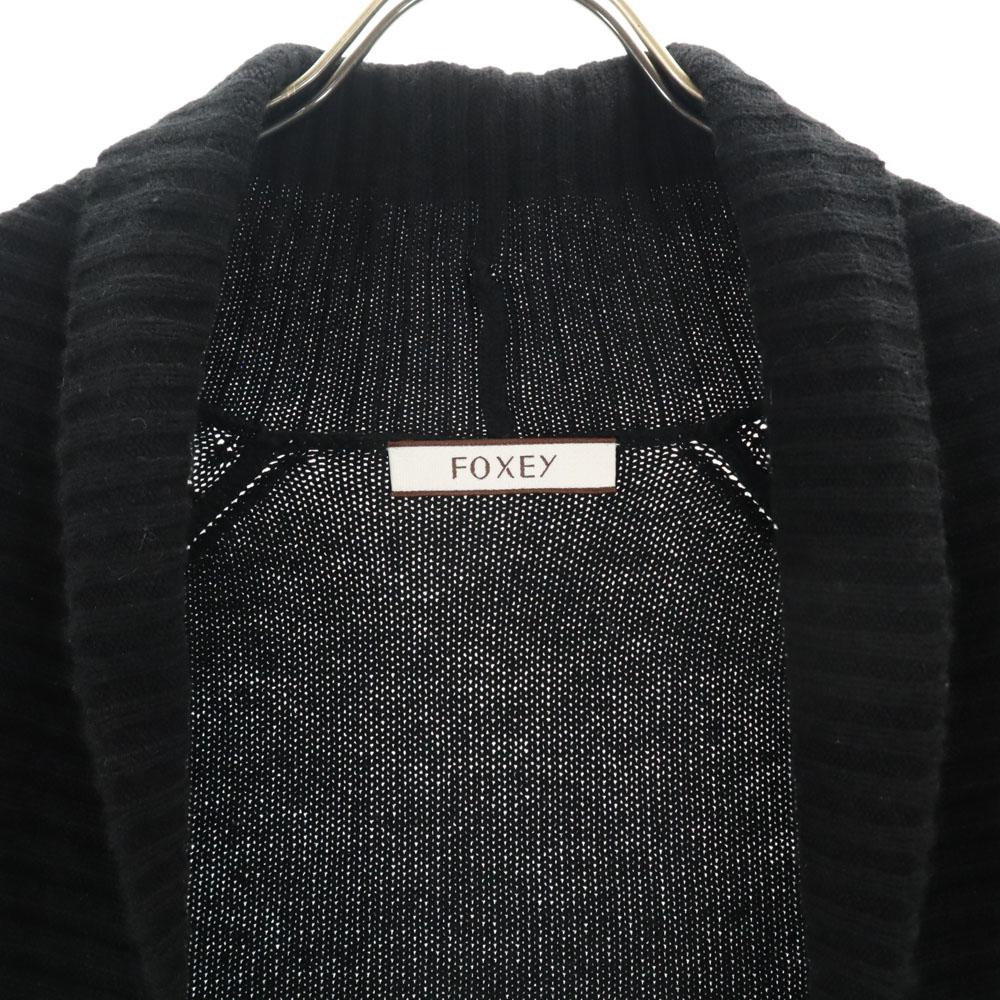 FOXEY Long Sleeve Cardigan Black Women Used