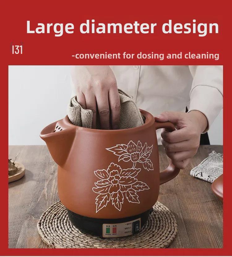 Fully Automatic Electric Chinese Medicine Decoction Pot - Purple Sand Casserole Frying Pan for Home Use