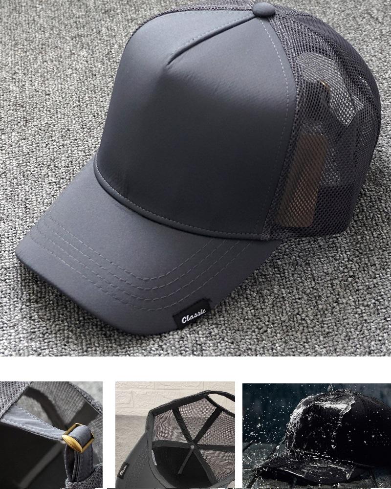 Großer Kopf Mann Große Größe Netz Baseballkappen Outdoor Übergröße Sportkappen Papa Übergröße Trucker Cap 56-61cm 62-66cm 61-66cm gray