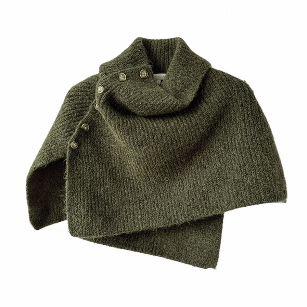 Thicken High Neck Scarf Warm Scarves Knitwear Classic Women Winter Shawl  Women