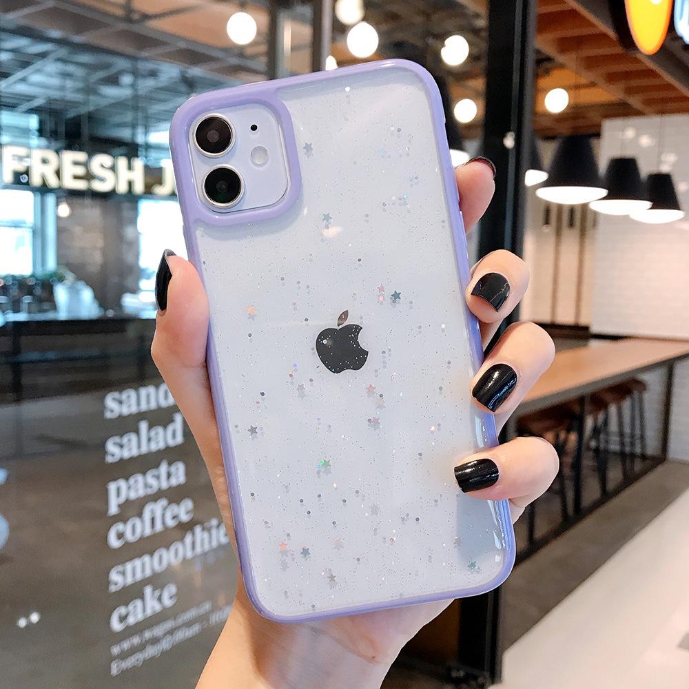 Star Epoxy Glitter Is Suitable for 11pro Apple Xsmax Mobile Phone Case iPhone8plus/7/12 Transparent Soft Woman