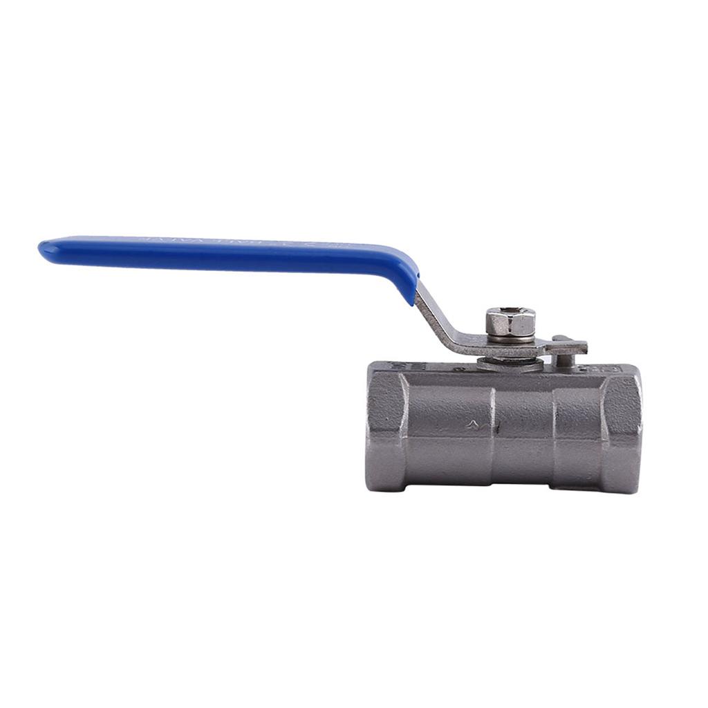 1 2   Inch Threaded 1pc Ball Valve   Female Stainless Steel SS 304 BSPT For Water Oil Gas