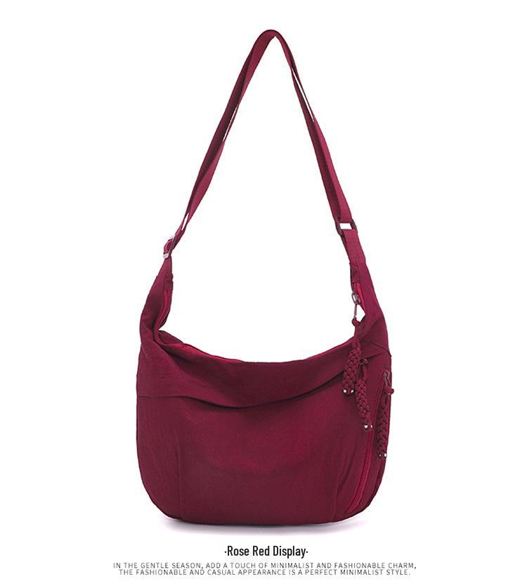 Damen 2025 High-End Wasserdichte Nylon Halbmond Umhängetasche