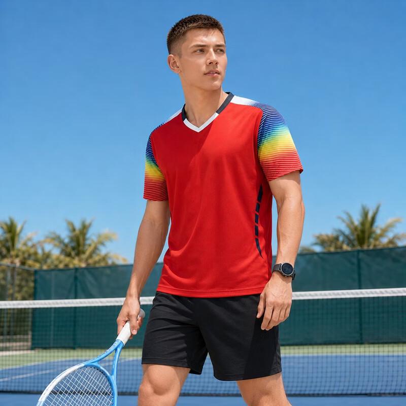 CENPIN Men s Quick Dry Sport V-Neck T-shirt 3XL