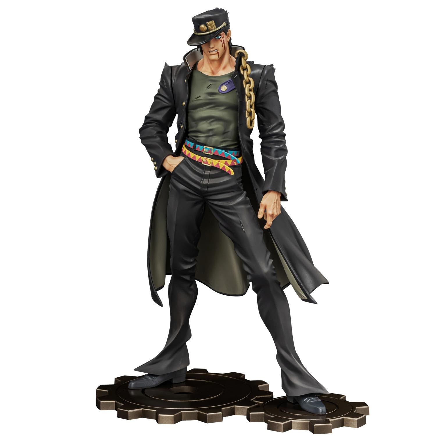 

Bizarre Stardust FIGURE MUSEUM Jotaro Kujo Scale Approximately PVC Complete Figure JoJo s Adventure Crusaders 1/8 Figure, 250mm, & ABS, чёрный