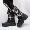 Men's Winter Warm Snow Boots Rubber Hiking Boots Outdoor Knee High Camouflage Duck Boots Waterproof  Plus Size
