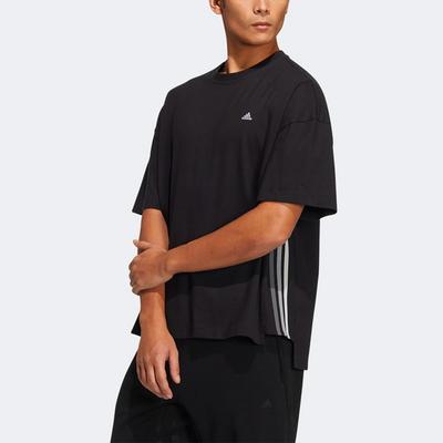 T Shirts Men's Black Crew Neck Moderate Straight Fit HC9979