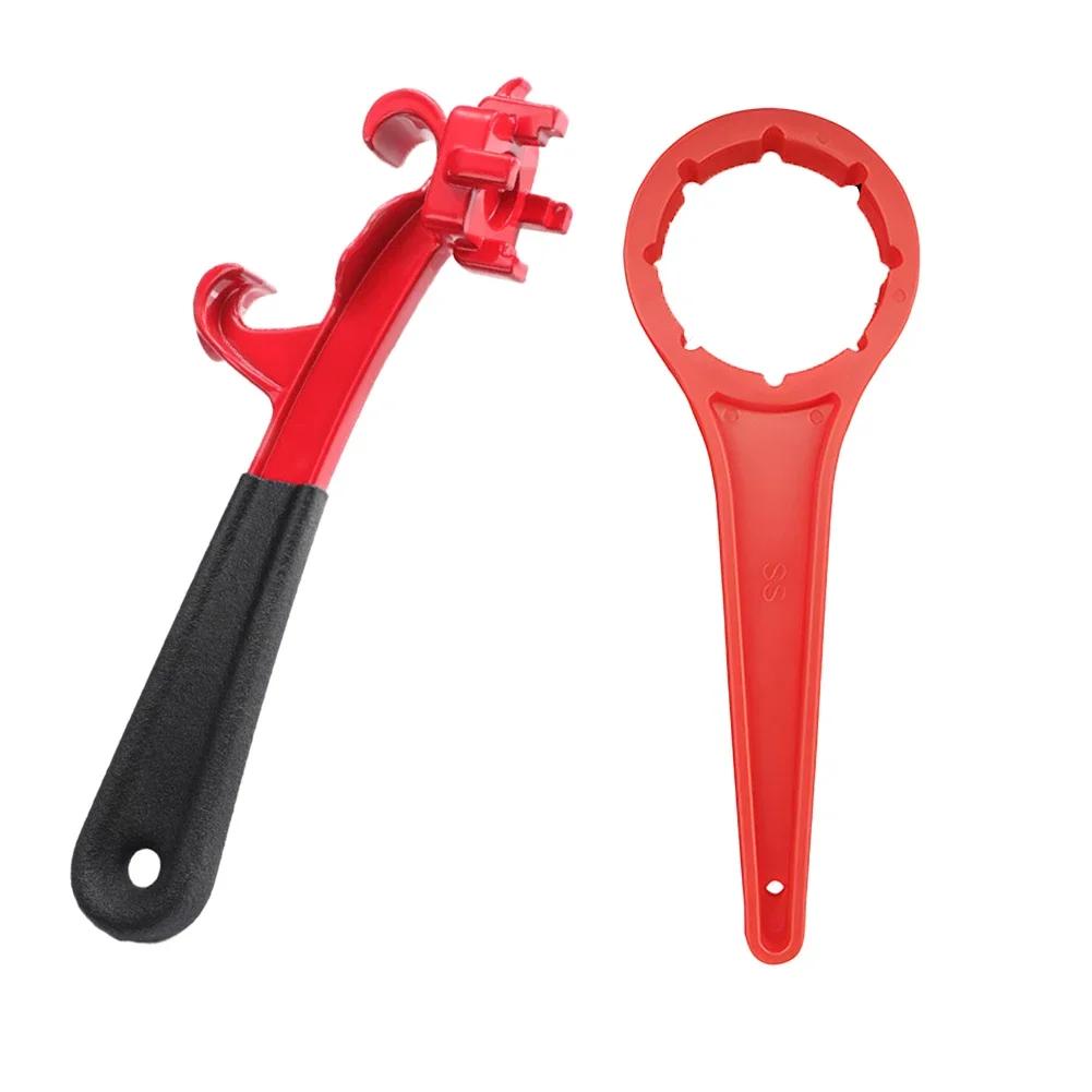 Multi Function 3 In 1 Bung Wrench and Bucket Opener Tool Designed for 55 Gallon Drums and Paint Containers with Ergonomic Handle