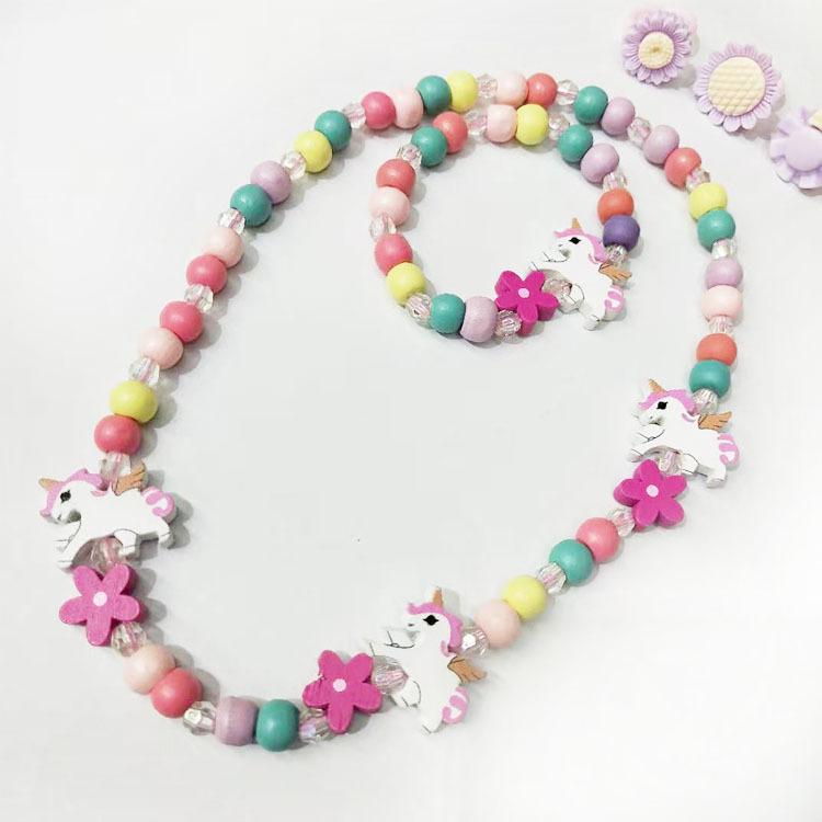 25 styles Cute Animal Flower Cartoon Flower Children's sweater necklace bracelet for children gift