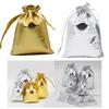 50 Stück Schmuckverpackung Stoffbeutel Gold Silber Tuch Kordelzug Geschenkverpackungsbeutel 7x9cm 9x12cm Hochzeitsgeschenk Aufbewahrungsbeutel