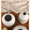 Hand-Carved Chinese Zen Ceramic Vase for Dried Flowers - Home Decor