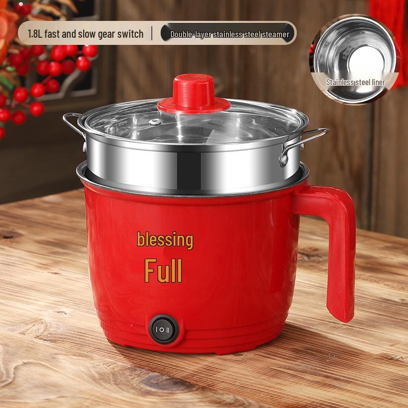 Multi-Functional Non-Stick Electric Hot Pot: Portable Double-Layer Cooker for Dorms