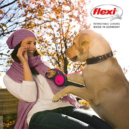 Flexi New Neon Einziehbare Leine, Bandtyp, Klein, 5 m, Pink [Offizielles japanisches Produkt]