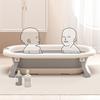 Real time water temperature display Silicone Baby Bathtub Non-Slip Foot Bath Bucket Folding Bathroom