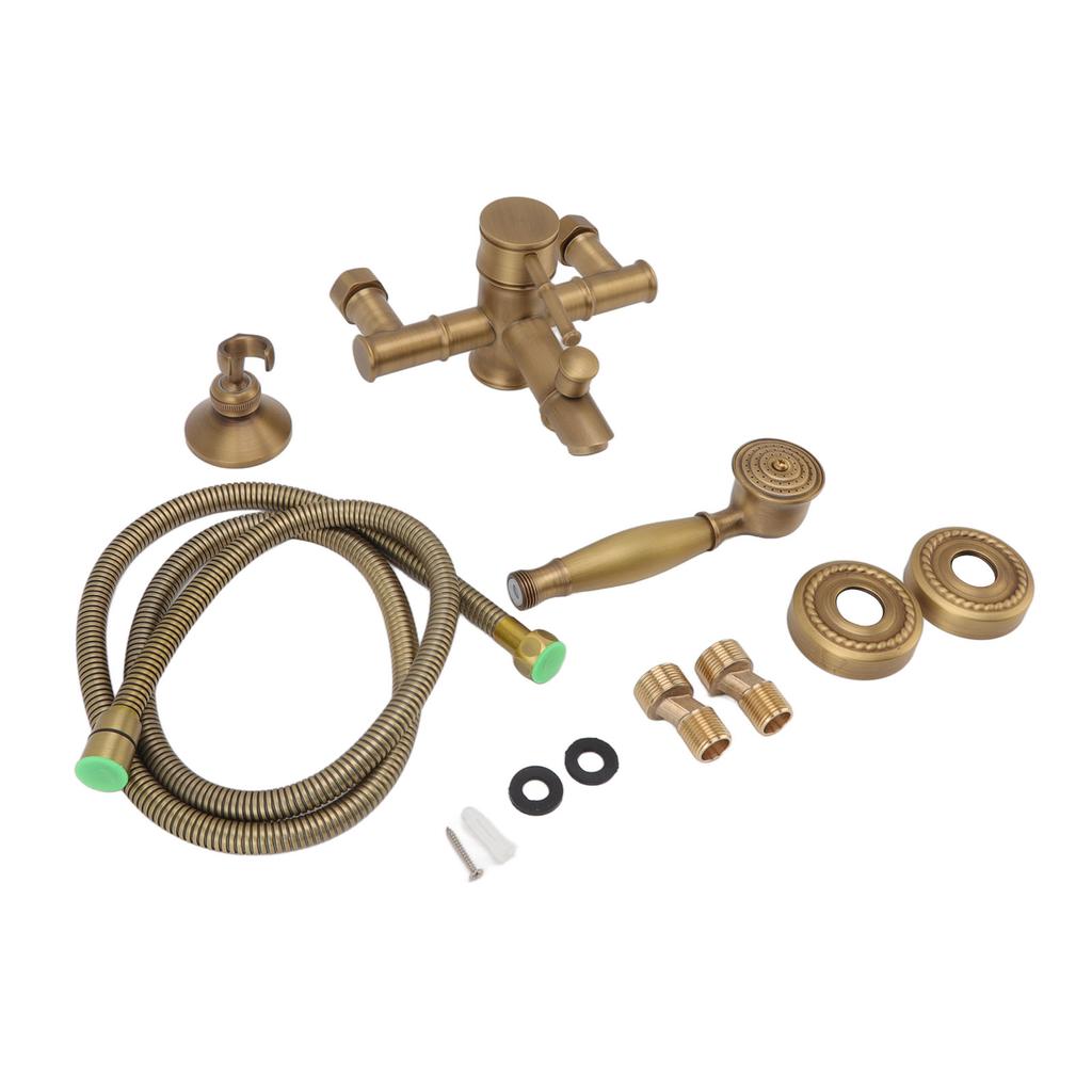 Messing Badezimmer Dusche Europäischen Antike Einfache Wand Montieren Handheld Dusche Set mit Zubehör für
