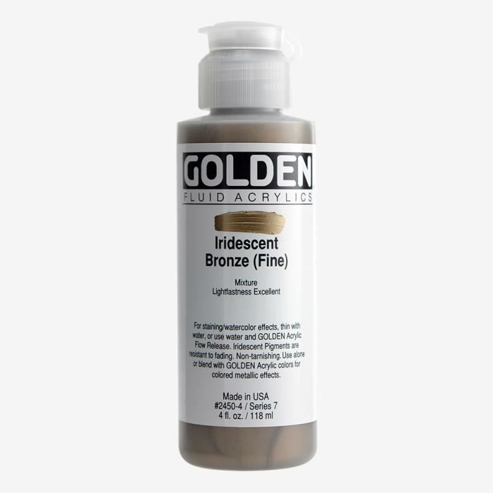 Peinture acrylique - Golden - Bronze Fine Iridescent - 119ml - Haute résistance - Flexibilité