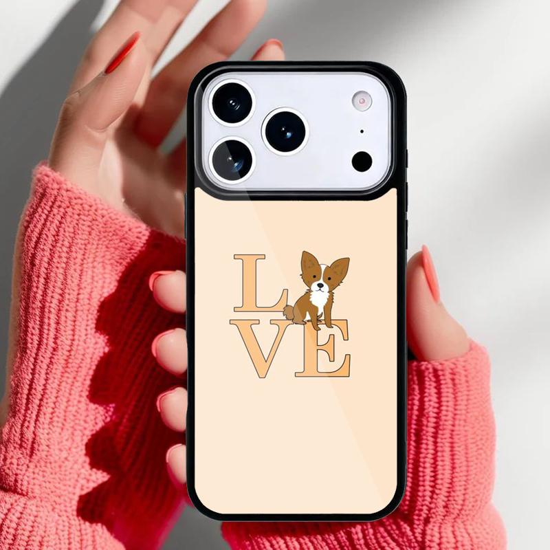 

Love Chihuahua Dog Mom Puppy Phone Case for iPhone 17 16 15 14 13 Pro Max Back Cover for 12 11 Pro Coque iPhone 11 Pro Max