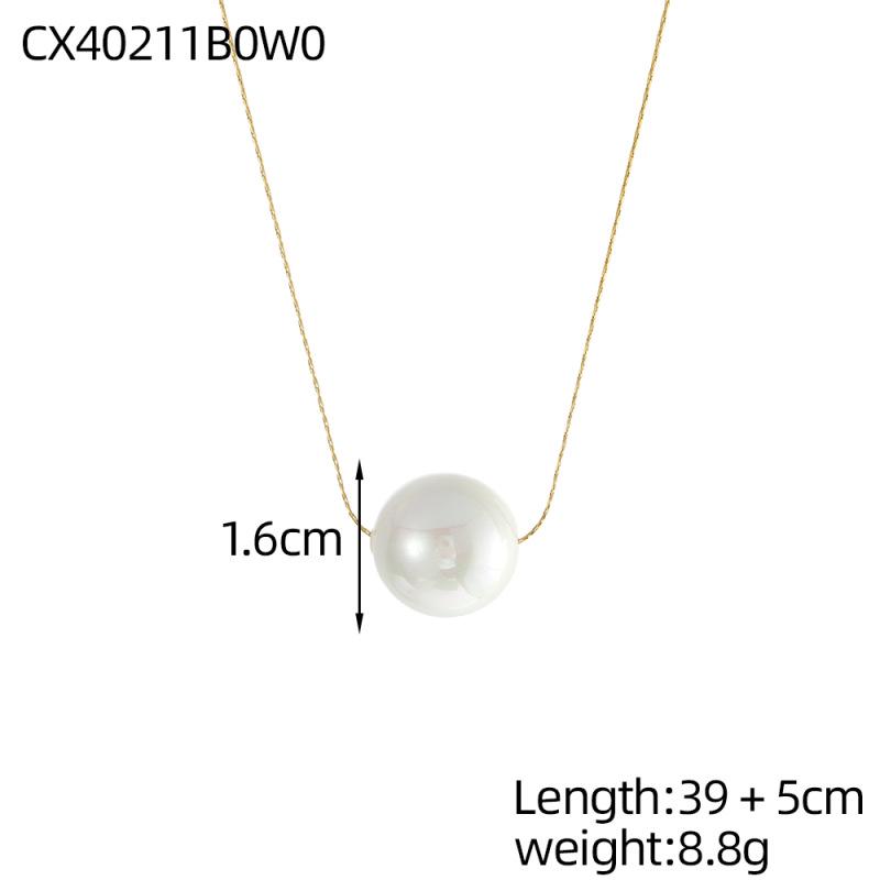 Elegant Single Pearl Pendant Necklace - Women's Light Luxury Jewelry