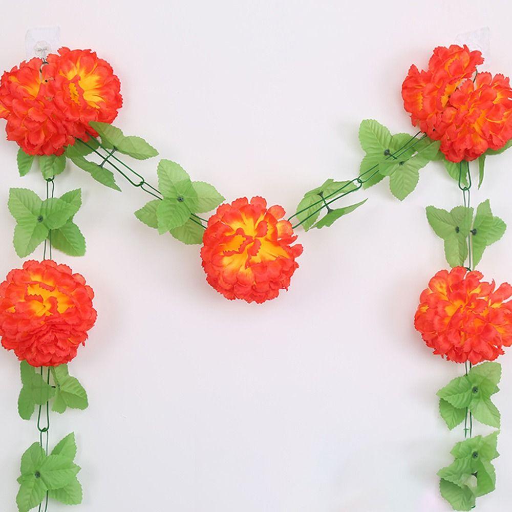 New 2.3Meter Artificial Flower String Pink 10Flower Simulation Silk Chrysanthemum Floral Arrangement Lifelike Flowers Gift