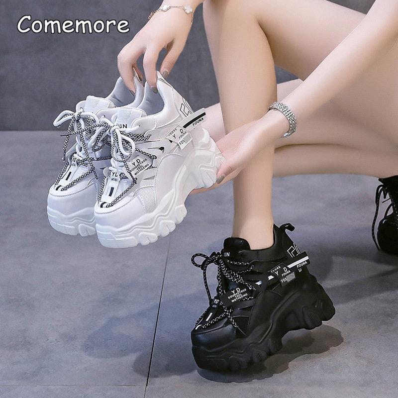 Fashion Comemore Summer Platform Woman Sneaker Heels for Women Women's Tennis Lace Up Comfortable Casual Sport Shoes Ladies Fashion 2025