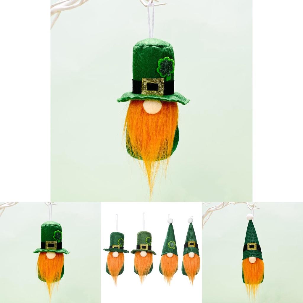 St.patrick's Day Gnomes Plush Toy Shamrock Faceless Gonk Pendant Decor Gifts