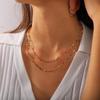 Popular Neck Chain Stainless Steel Plated 18K Gold Crystal Necklace Female Niche Design Clavicle Chain
