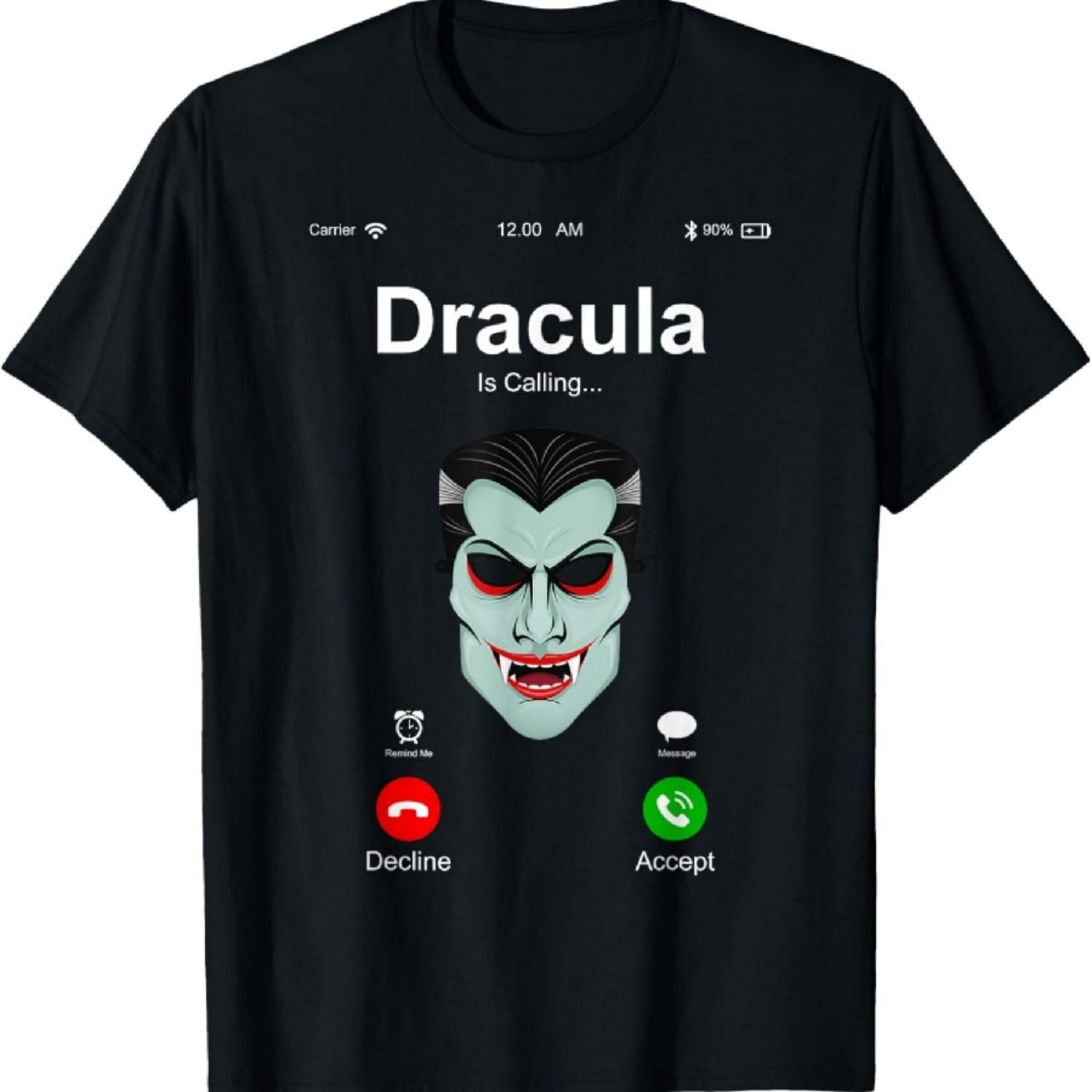 

Dracula Is Calling, Boo Boo Halloween Dracula Graphic Design T-Shirt S