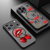 Cartoon Cherry Fruits Case For iPhone 17 Pro Max Case iPhone 16 15 14 13 Pro Max 17E Magnetic For Magsafe Thin Ring Hybrid TPU+PC Matte Cover