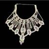 European and American Hot Selling Fashion Women Exquisite Shiny AB Colored Big Gemstone Necklace Luxury Exaggerated Rhinestone Necklace