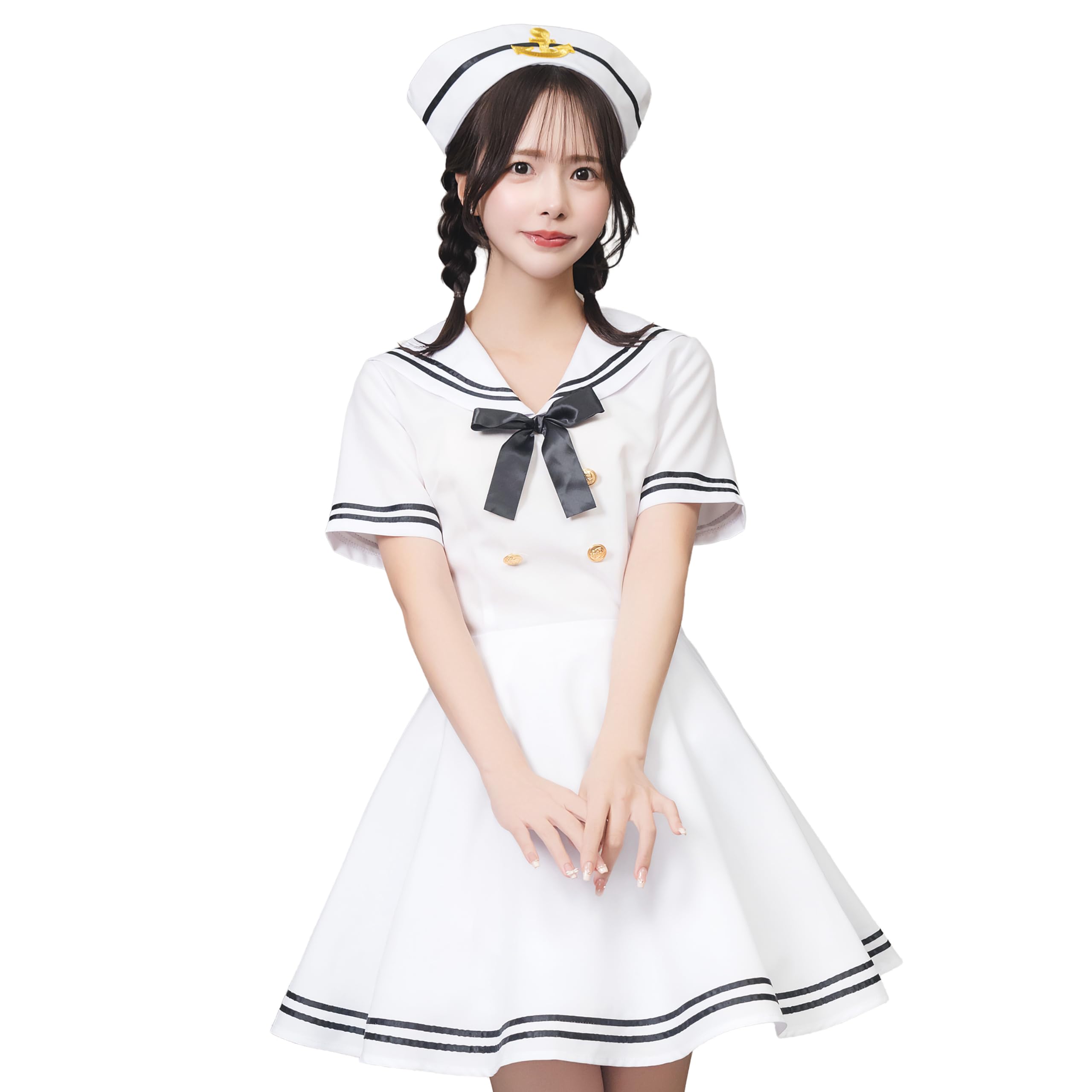 Clearstone Halloween Marine Costume for Women, White