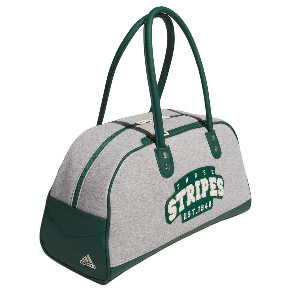 Adidas Cotton With Recycled Polyester Boston Bag Handbag Regular Unisex Medium Heather Gray & Green JF6254
