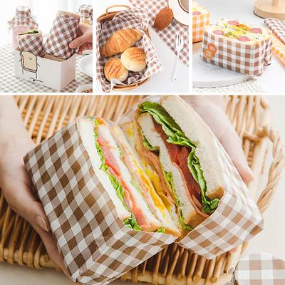 50 Stück Wachspapier Lebensmittelqualität Fettpapier Lebensmittelverpackungen Geschenkpapier für Brot Süßigkeiten Kuchen Burger Pommes Ölpapier Backwerkzeuge