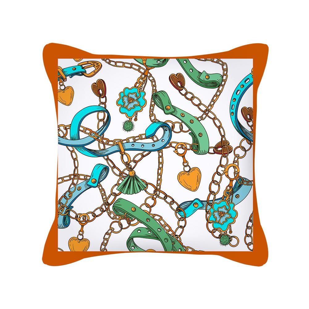 Nordische Orange Kissenbezüge Leichter Luxus Sofakissen Plüsch Einfache Geometrische Kissenhülle Orange Kissenhülle