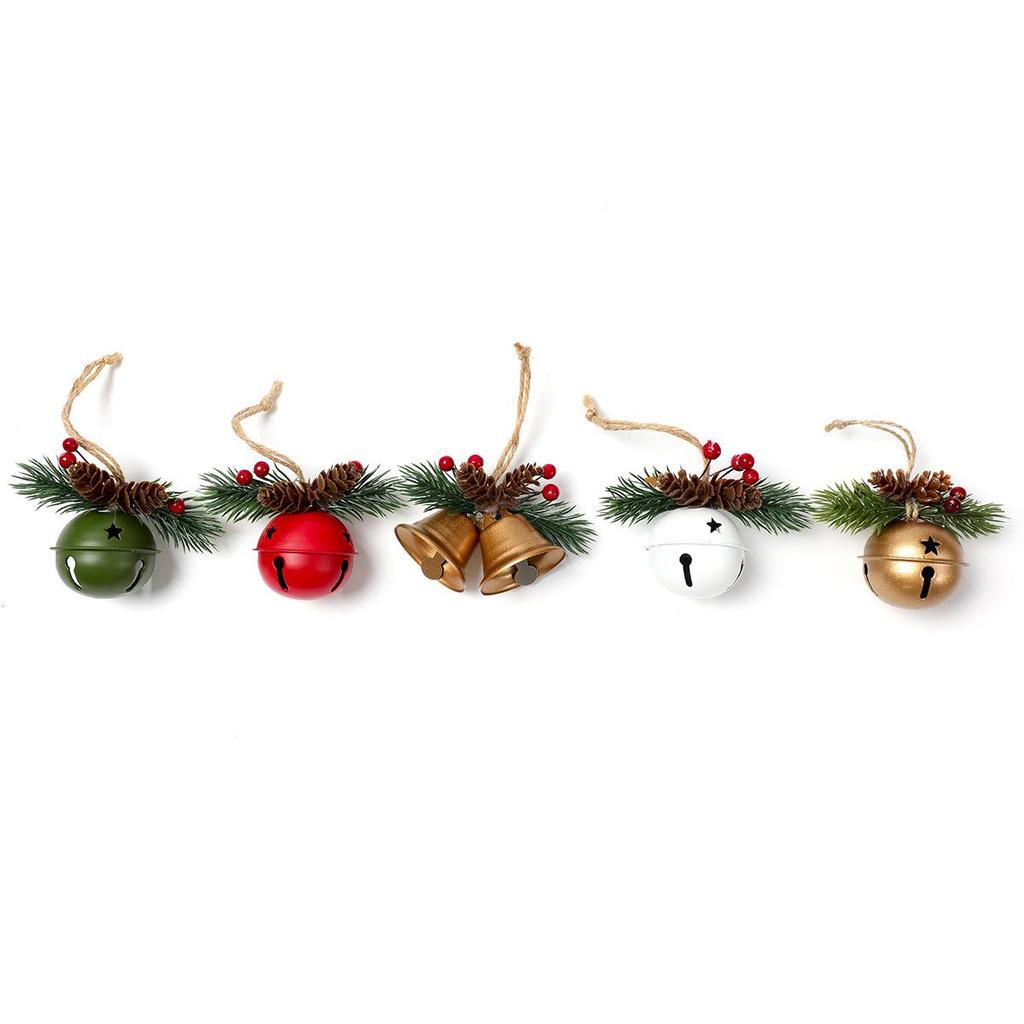 Christmas & New Year Tree Bell Pendant with Pinecone Chime Decoration