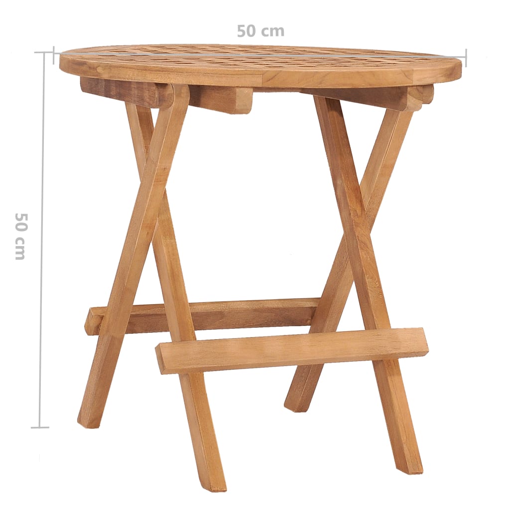 Folding Garden Table 50 X 50 X 50 Cm Solid Teak Wood