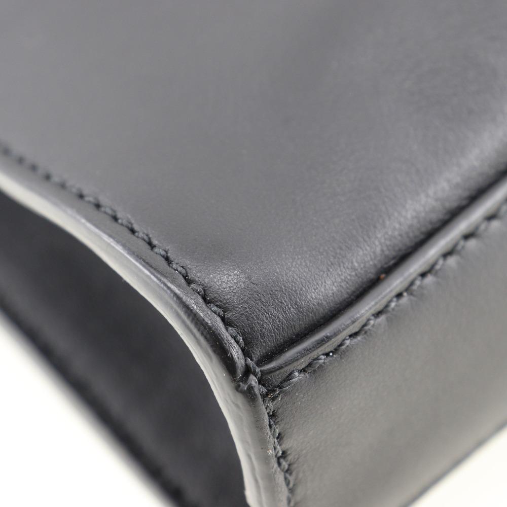 Fendi Peekaboo Business Bag Ceria 2WAYShoulder Black Calfskin Mens Used