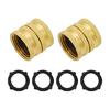 3/4inch Solid Brass Garden Hose Nozzle Connectors Two-way Female Female Connectors