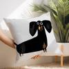 Cute Dachshund Dog Pillow Case Short Plush Print Cushion Cover Square Throw Pillow Covers Sofa Home Decor