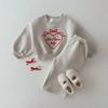Sweet Korean Embroidered Bow Two-Piece Sweater Set for Women, Spring/Autumn