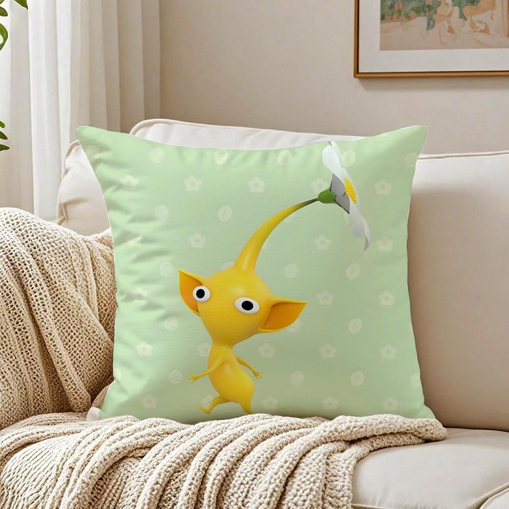 

Cartoon Cute PPIKMINS Cushion Cover Pillowcase Antidustmite living Room Sofa Decor Cushion Room 30X30cm