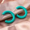Fashion Candy Color 3.5cm Round Hoop Earrings for Women Simple Geometric Earrings Girls Party Holiday Jewelry Gifts