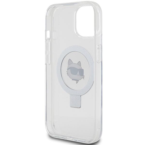 Karl Lagerfeld Klhmp15Mhmrschh Iphone 15 Plus / 14 Plus 6.7 Biały/White Hardcase Ring Stand Choupette Head Magsafe