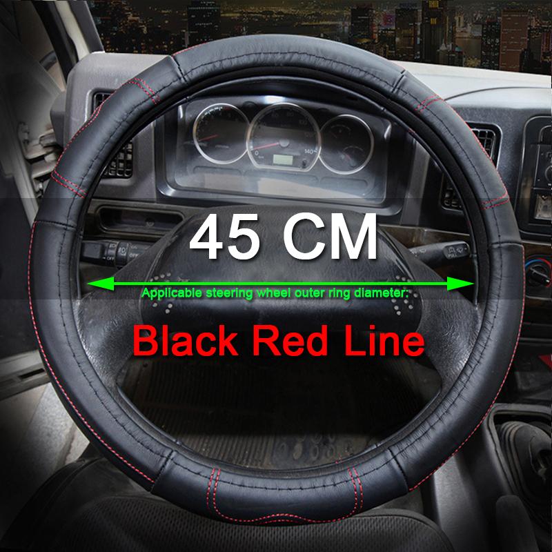 For 38 40 42 45 47 50CM Car Truck Auto Van Lorry Bus Steering Wheel Cow Leather Non-slip and Breathable Interior Accessories