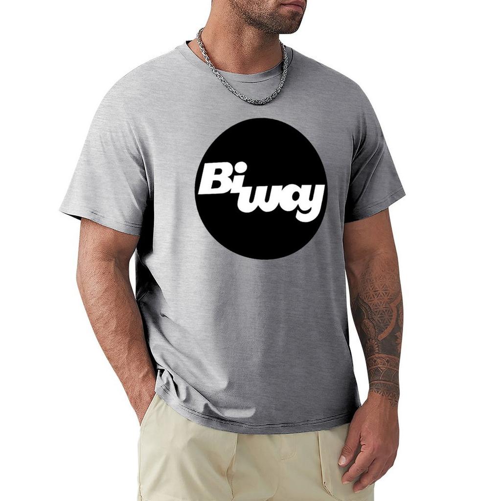Biway (Circle Logo) T-Shirt Customizeds Quick-Drying Vintage T Shirts Graphic Shirts Men