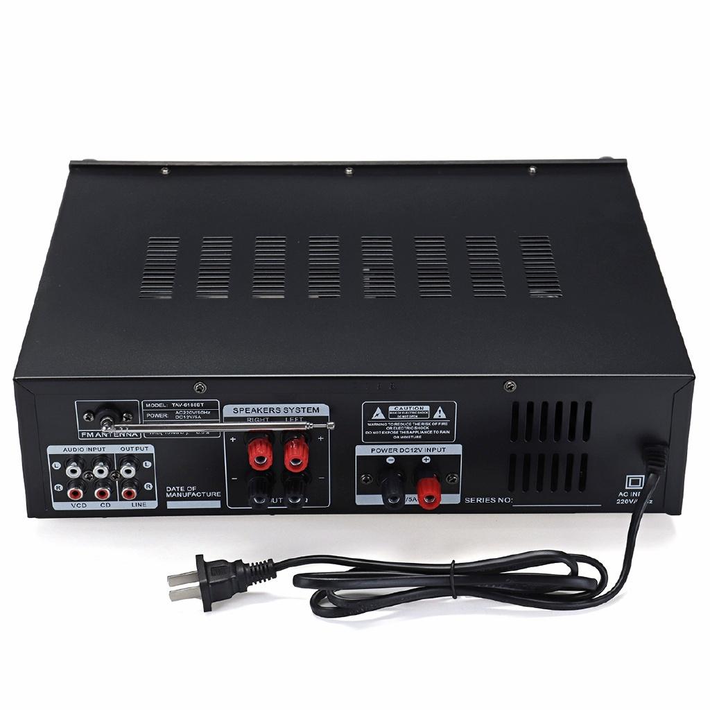 2000W 2CH Home Stereo Power Amplifier Audio Karaoke Car Hi-Fi FM Amplifier US Plug With Remote Control For Car Home