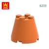 Non-Toxic 35Pcs/Lot 6233 3X3X2 Cone Building Blocks Moc Compatible With All Brand Circular Bricks Children'S Diy Toys Gift Box