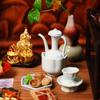 Dollhouse Mini Chinese Ancient Style Imitation Celadon Hand-held Teapot Tea Cup Model Dollhouse Kitchen Accessories